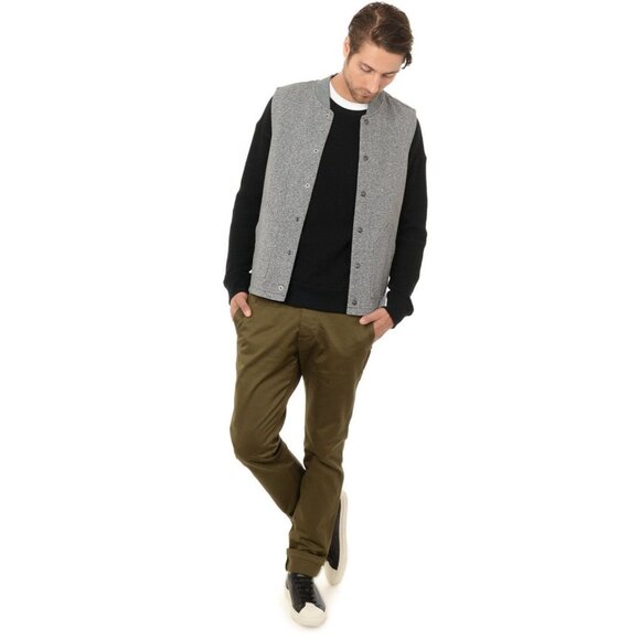 WINGS+HORNS Westpoint Olive Green Cotton Twill Straight Chino Pants, Size 29 - Picture 3 of 16